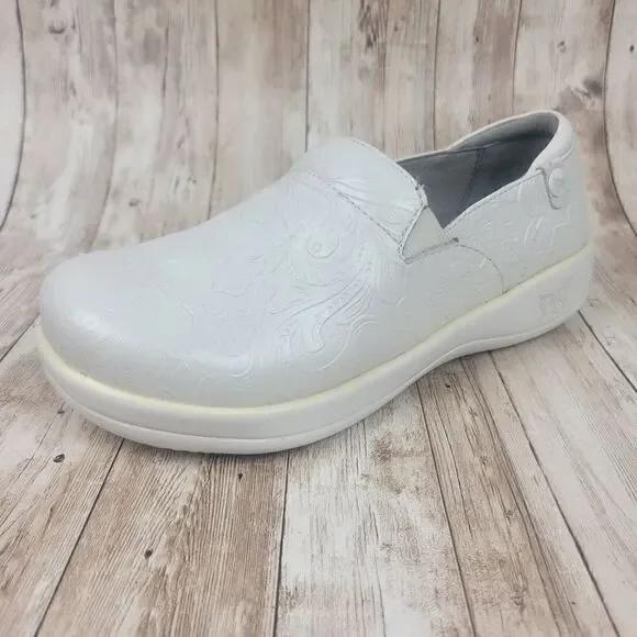 Alegria Keli White Leather Clogs size 36 - Picture 10 of 10
